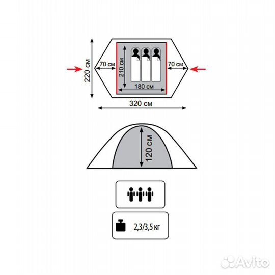 Палатка hunter 2 камуфляж (TLT-008) Tramp