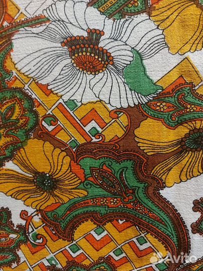 Отрез ткани СССР яркий принт