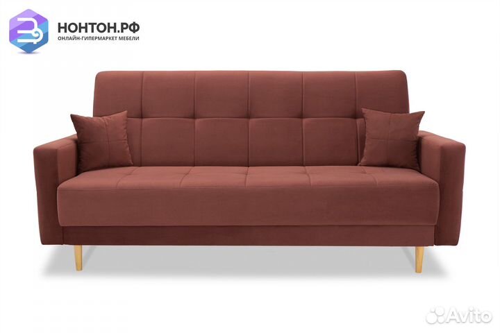 Диван книжка Фиеста бордовый