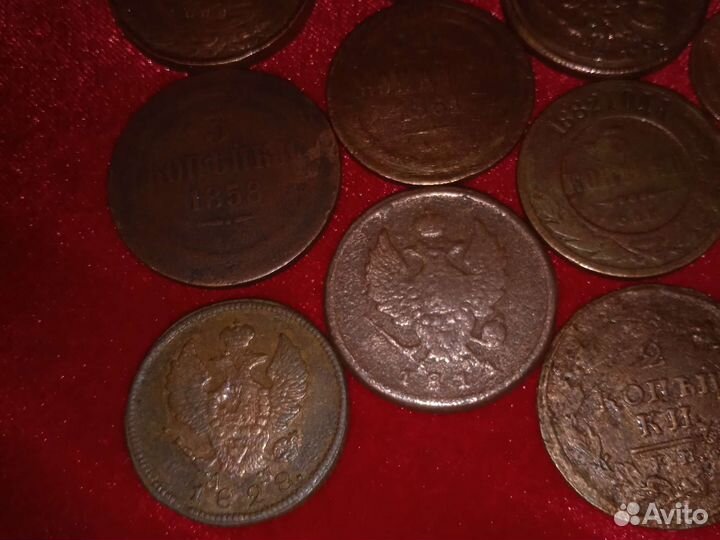 Старинные монеты, оригиналы 15штук