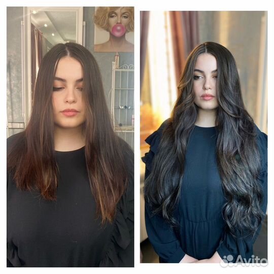 Наращивание (волосы+работа) славянских волос