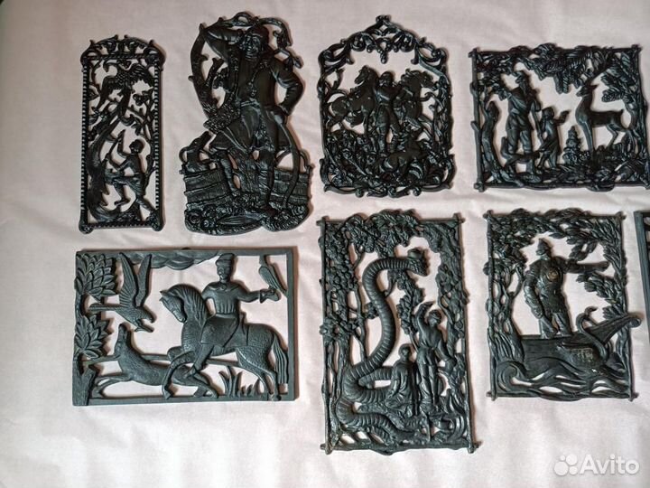 Коллекция Плакеток Настенное Панно Касли Чугун 12ш