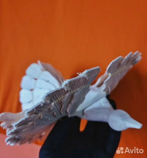 Птица щепная из дерева