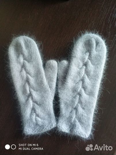 Варежки из пуха норки