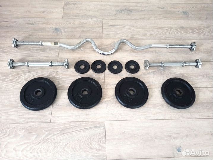 Штанга гриф блины диски гантели