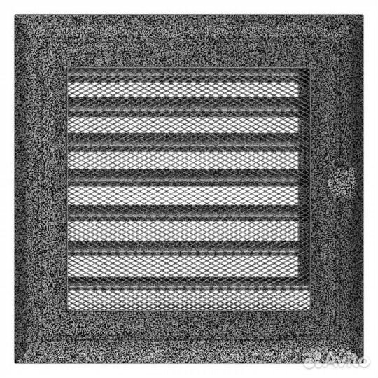 Вент решетка Kratki Оскар Черный хром с жалюзи 17