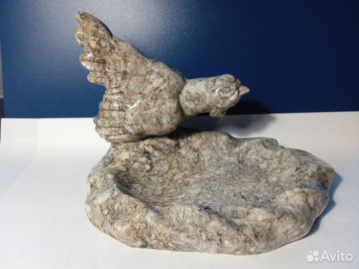 Пепельница СССР мраморная Глухарь