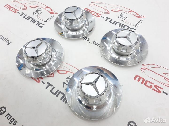 Колпачки Mercedes тарелка Silver 145мм 4 шт