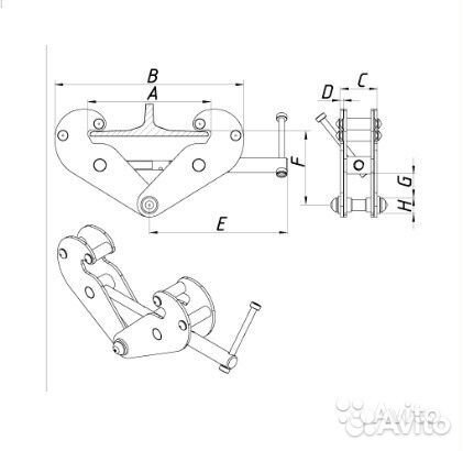 Сорокин 4.501 Держатель для тали 1тн