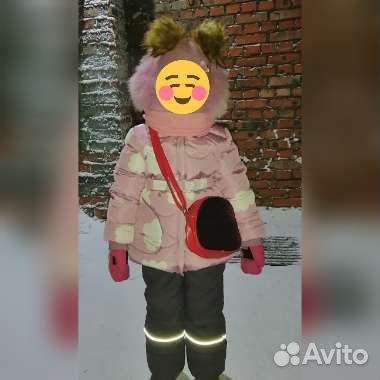 Зимний костюм для девочки 110-116 б/у
