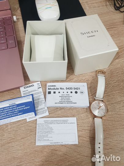 Часы женские casio sheen со стразами swarovski