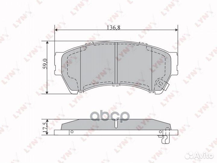 Колодки тормозные дисковые перед bd5118 LYN