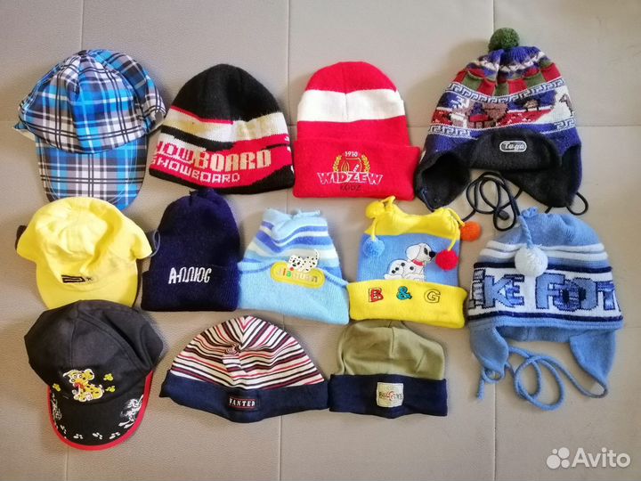 Кепки и шапки детские (в клетку- для взрослого)
