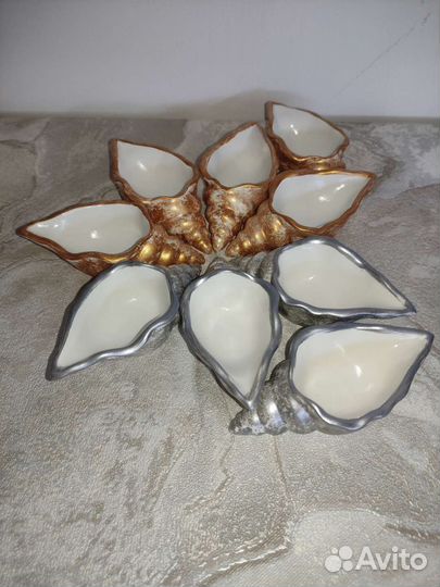 Гипсовые ракушки, сердечки