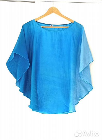 Блузка стиль серапе 46р шёлк 100%