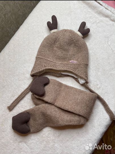 Комплект шапка с шарфиком 46-48 рр