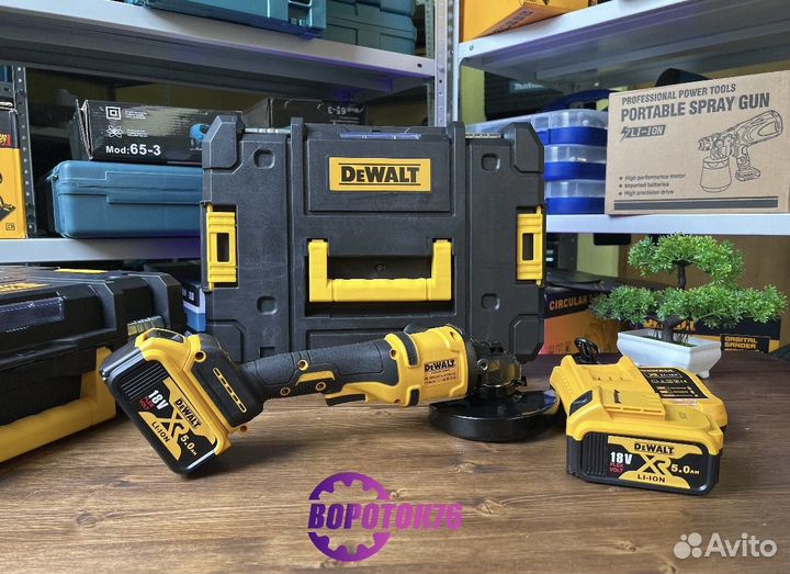 Болгарка аккумуляторная Dewalt комплект