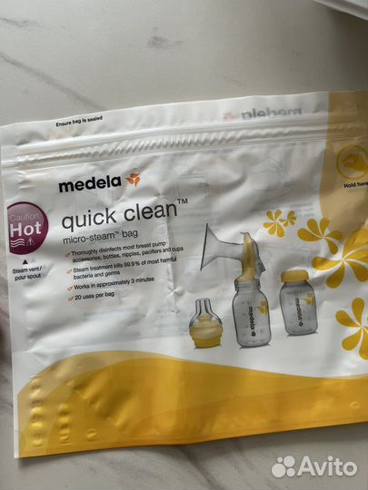 Молокоотсос ручной avent с пакетом