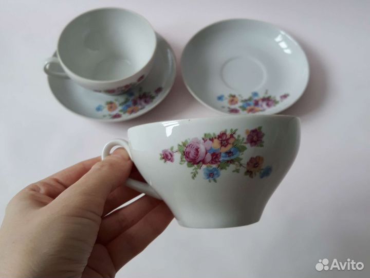 Чайная пара дулево СССР фарфор
