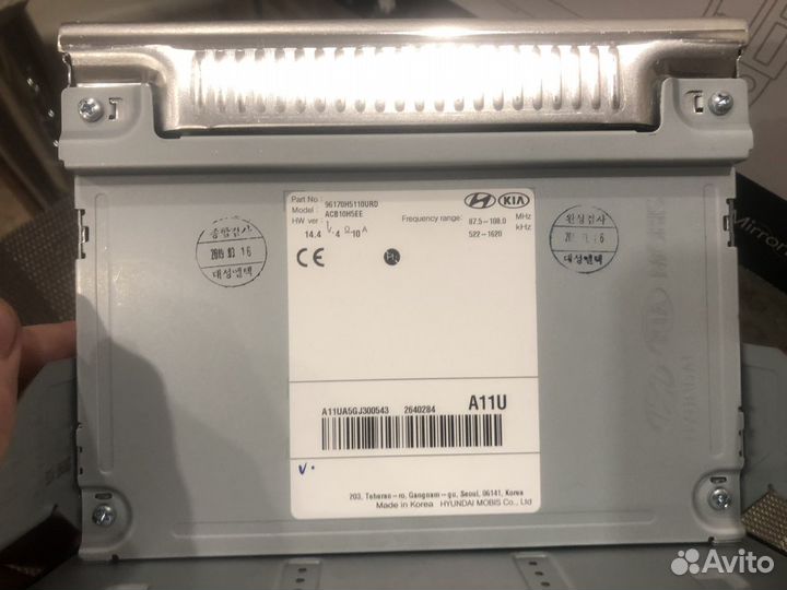 Оригинальная мультимедия hyundai solaris/kia