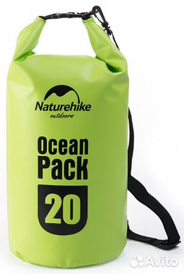 Гермомешок Naturehike Ocean Pack 20 л. (зелёный)