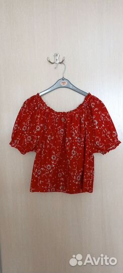 Топ с рукавами фонариками женский