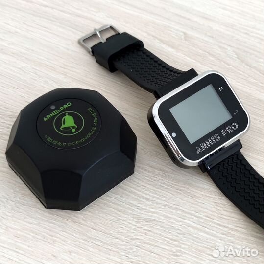 Кнопка вызова официанта модель Бургер с часами