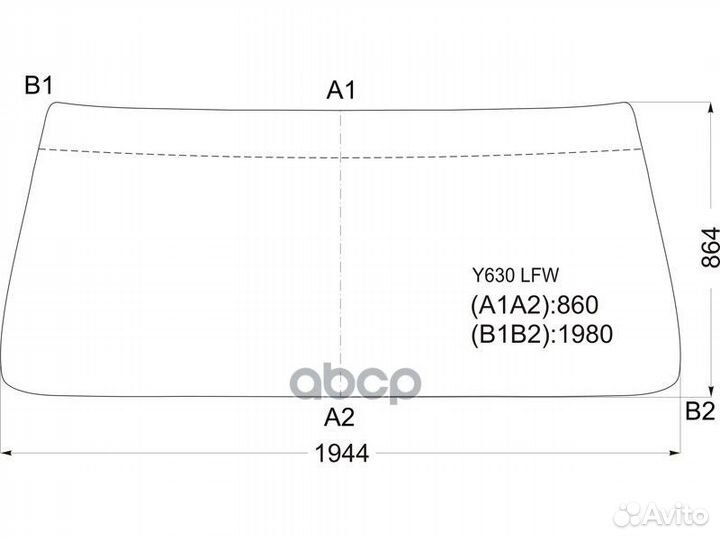 Стекло лобовое (В резинку) Hino Ranger 86-98 Y6