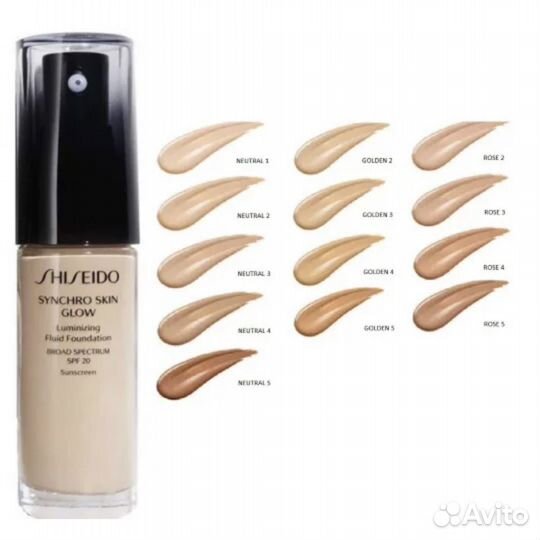 Тональный крем shiseido synchro skin glow оригинал