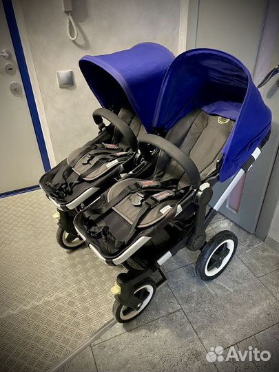 Коляска для двойни bugaboo + автокресла Maxi Cosi