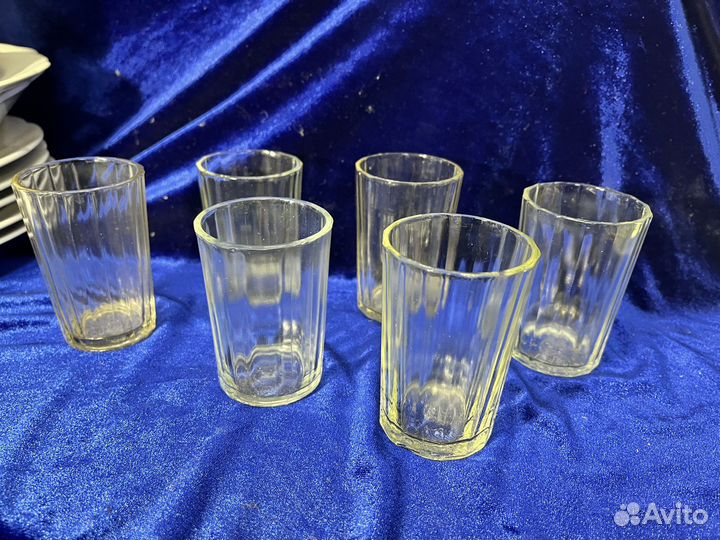 Рюмки 6 шт. Стаканы СССР винтаж/ антик