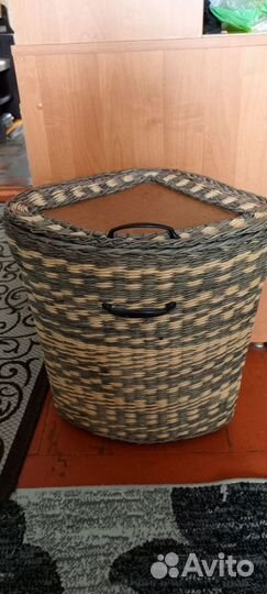 Корзина для белья плетёная. Ручная работа