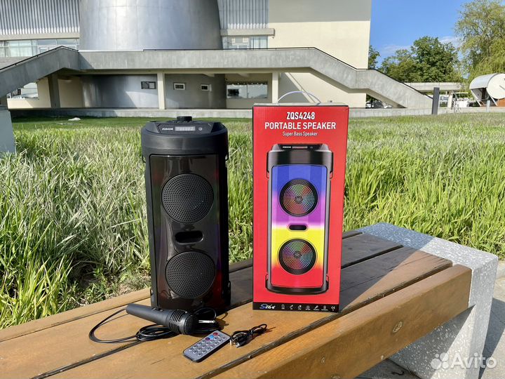 Блютуз колонка с микрофоном zqs4248