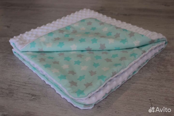 Детский плед плюш минки новый