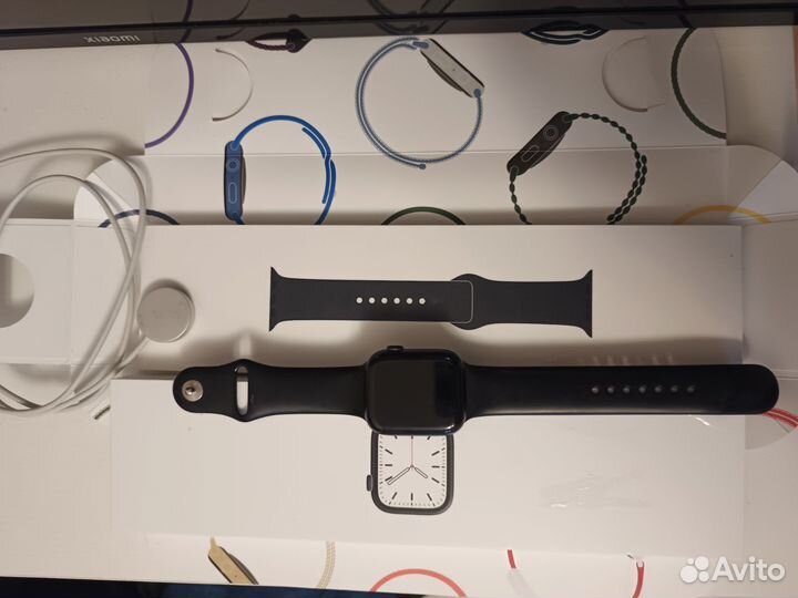 Часы apple watch 7 45 mm blue