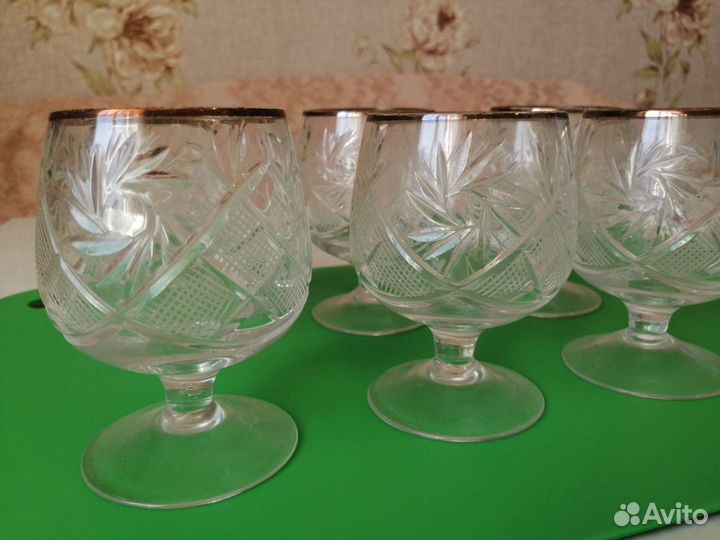 Хрустальные бокалы фужеры рюмки