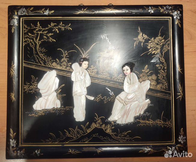 Китайское панно с перламутром