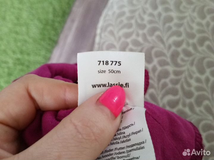 Шапка шлем для девочки 48 50