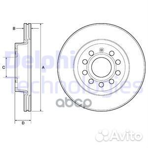 Диск тормозной (2шт в уп) BG3832C BG3832C Delphi