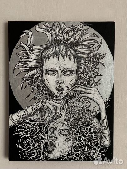 Картина акрилом на холсте