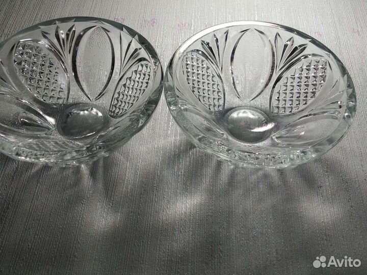 Салатницы, конфетницы. Хрусталь СССР для кухни
