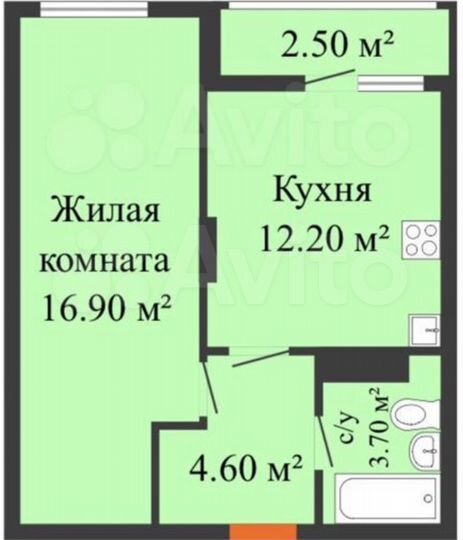 1-к. квартира, 38,7 м², 9/19 эт.