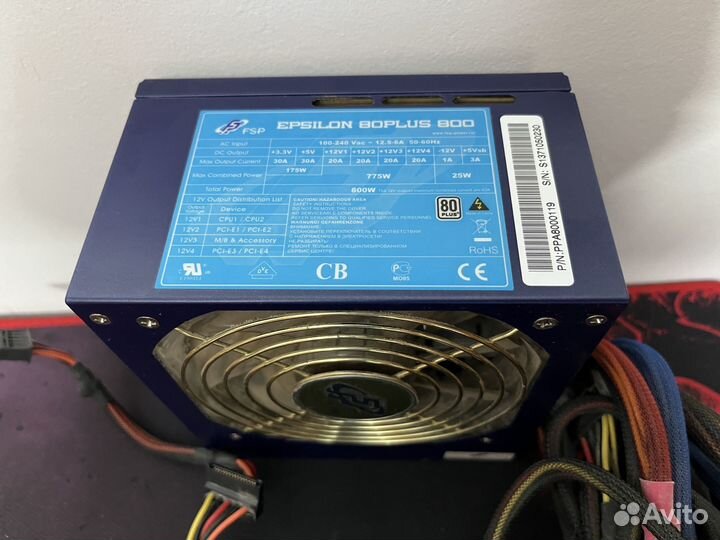 Блок питания epsilon 80plus 800w