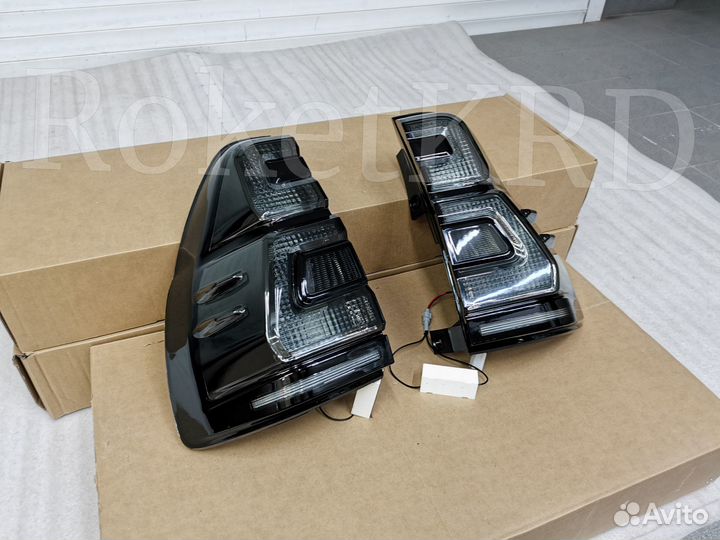 Задние фонари Toyota Land Cruiser Prado 120 Дым