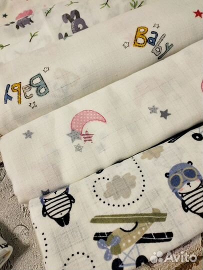 Пеленка муслиновая большая 90*120