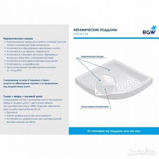 Душевой поддон RGW CR/R-088 80x80