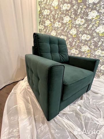 Новое кресло Askona Amani темно зеленое
