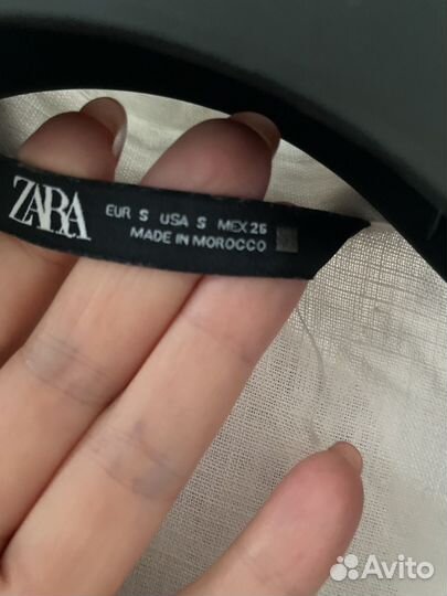 Льняная рубашка женская zara 42