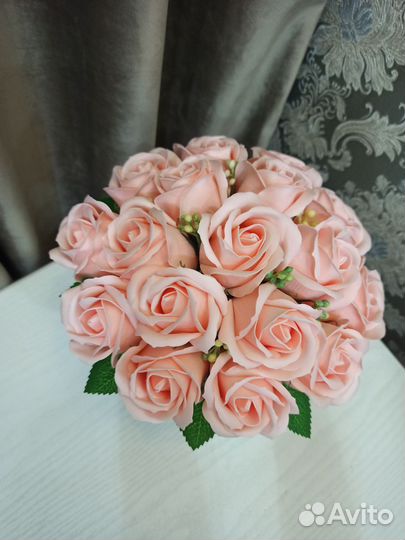 Букет из мыльных роз