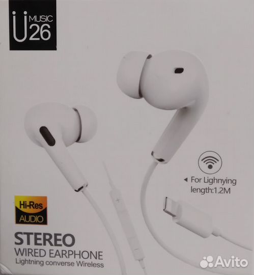 Проводные наушники для айфона Разъем Lightning